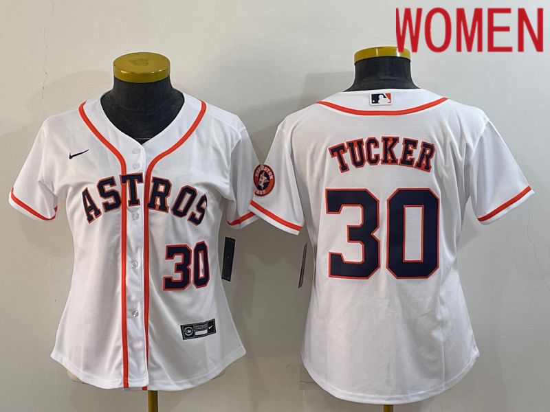 Women Houston Astros 30 Tucker White Game Nike 2022 MLB Jersey